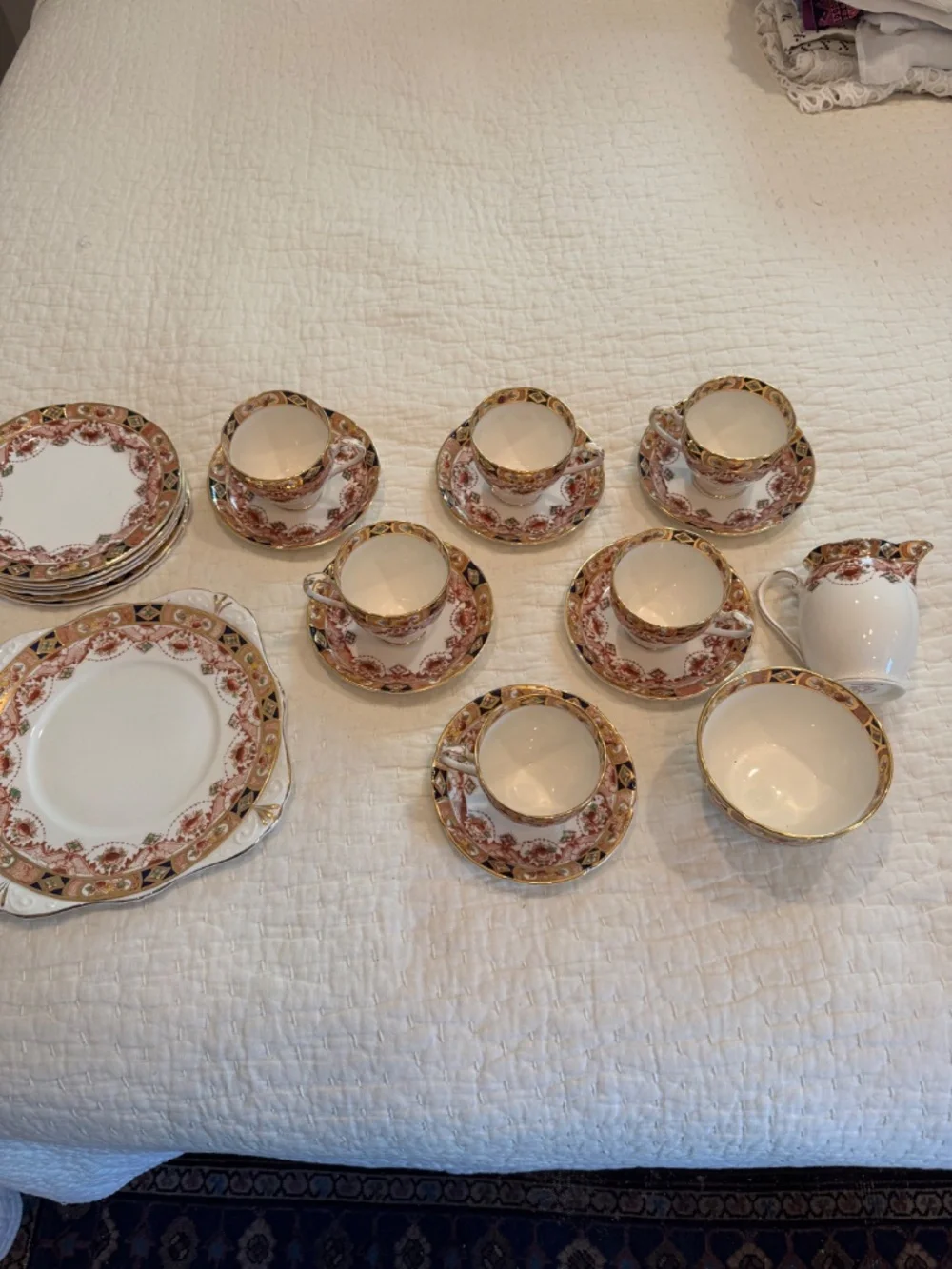 21 PIECE ROYAL TARA CARINA BONE CHINA DESSERT SET IRISH